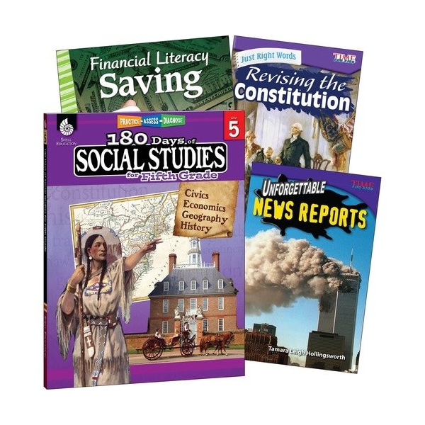 Shell Education Teacher Created Materials Book Set, Social Studies, GR 5, 8-1/2inx4/5inx11in, MI SHL118399 - main
